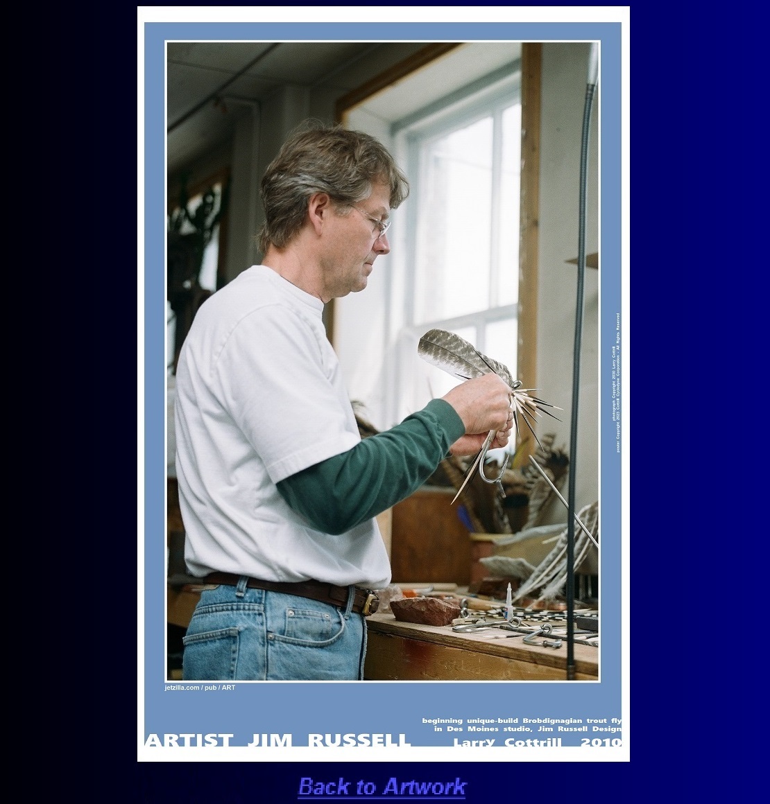 Portrait Poster: Artist Jim Russell by Larry Cottrill